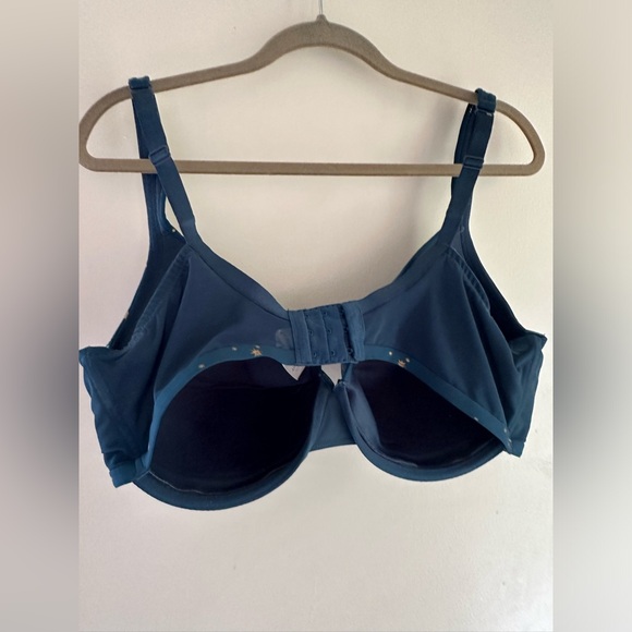 Cacique full coverage Underwire Push Up Sexy Bra in Blue Shooting Stars Sz 42DD - Picture 5 of 10